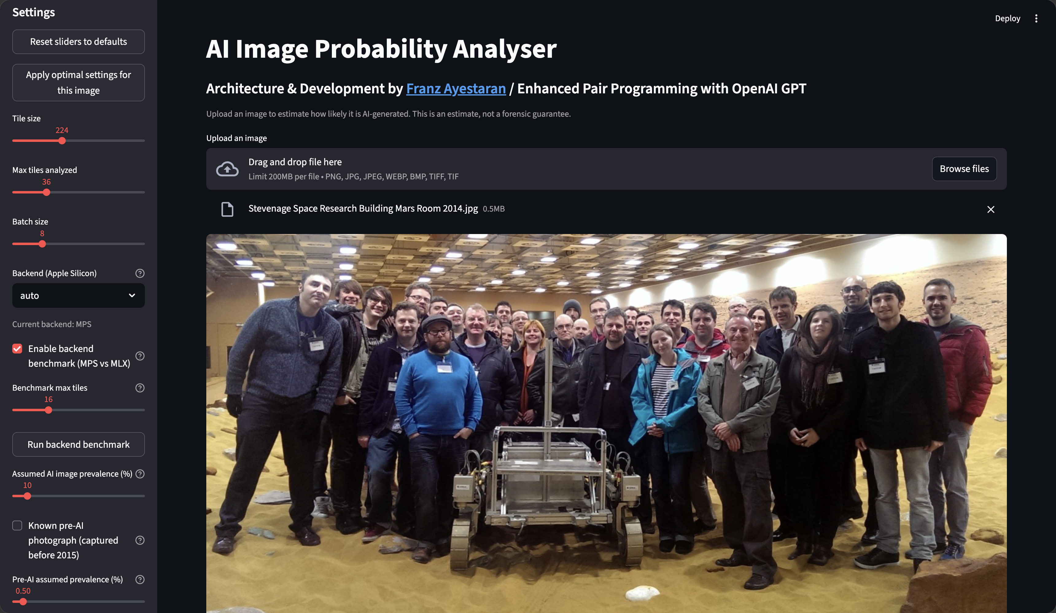 Ai Image Probability Analyser