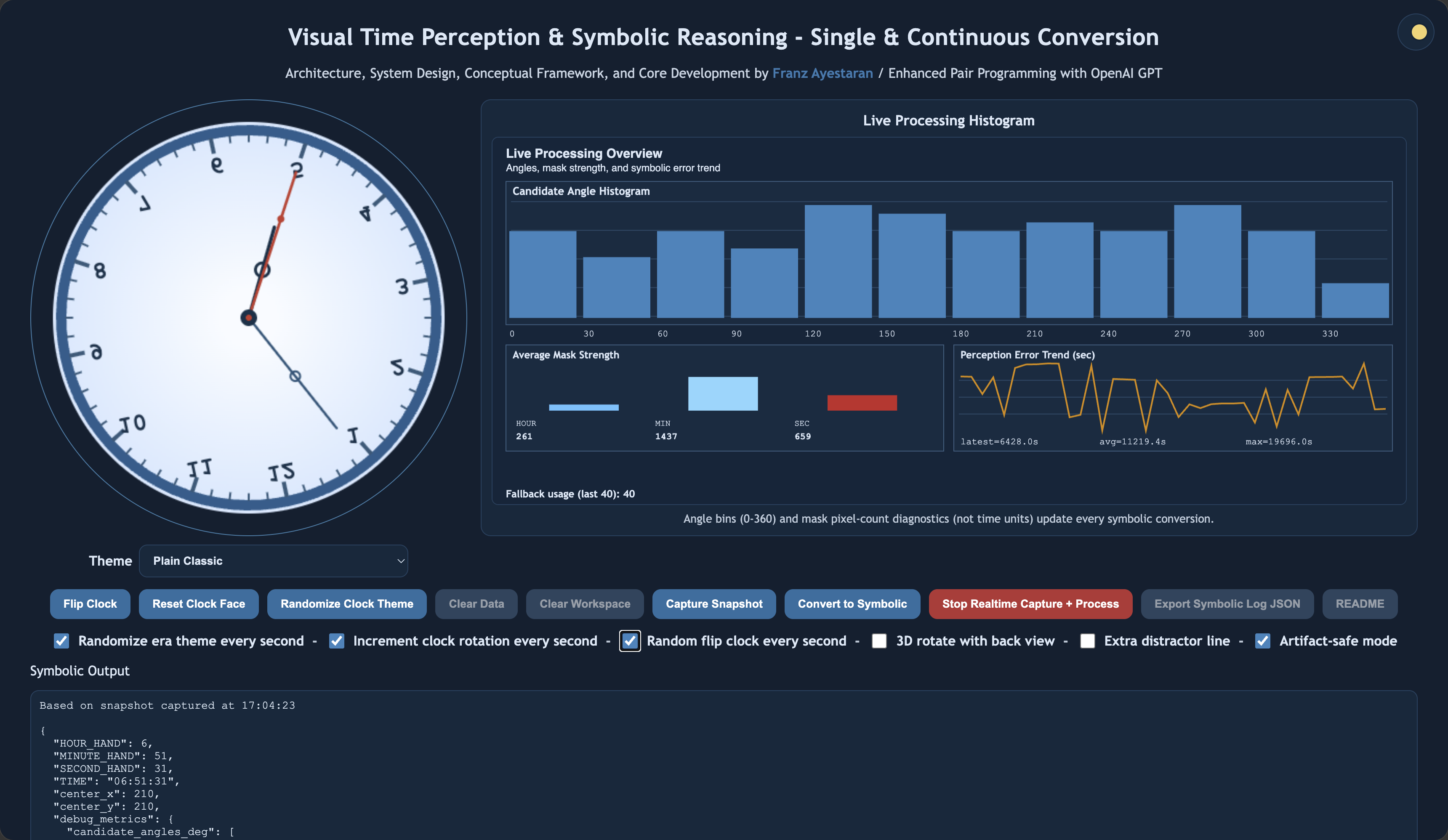 Visual Time Perception & Symbolic Reasoning
